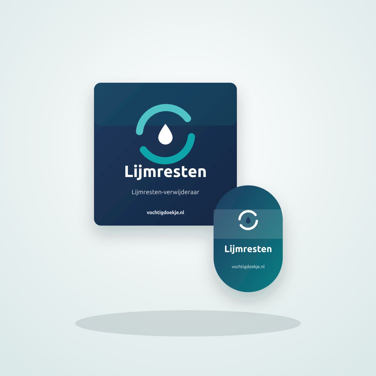 Conceptbeeld lijmrestendoekjes